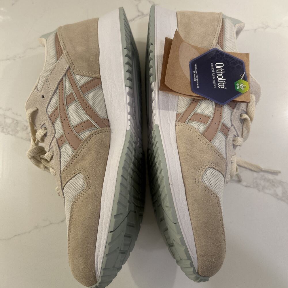 NEW ASICS LYTE CLASSIC Sportstyle Shoes 1202A306 Birch Dusty Steppe Womens Sz 11 - Picture 5 of 14